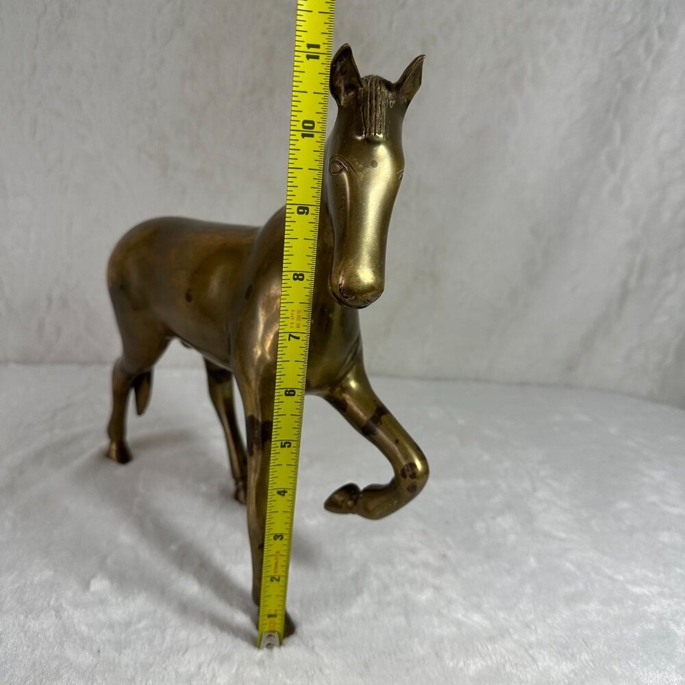 Vintage Brass Walking Horse Statue equestrian sculpture - Picture 4 of 11